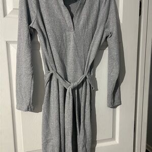 Sparkling Gray Long Sleeve Dress